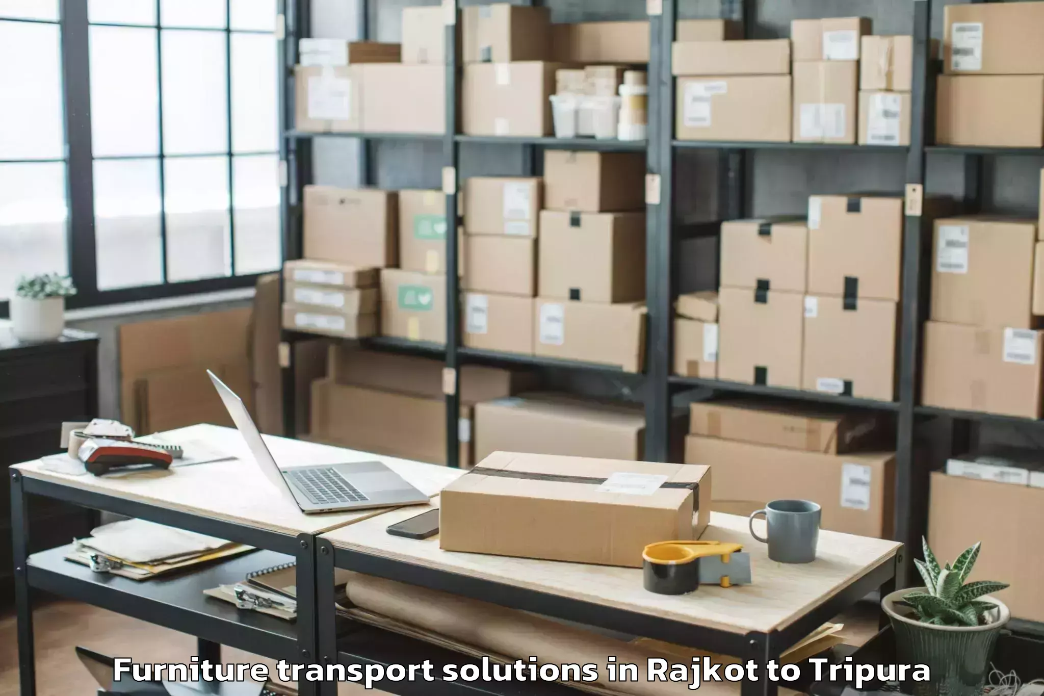 Reliable Rajkot to Sonamura Furniture Transport Solutions